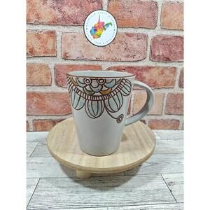 Gray Threshold Vermillion Grey Blue Aztec Flower Stoneware Coffee Cup Mug 2013
